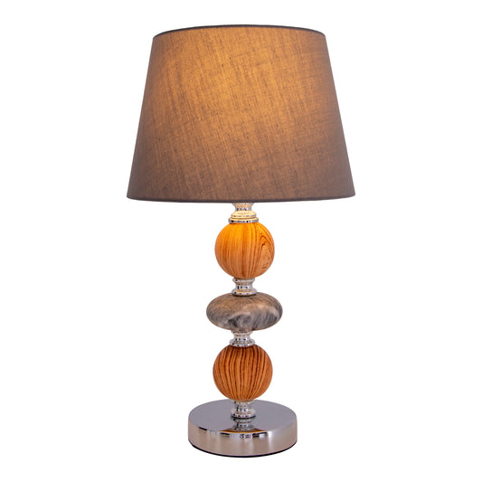 Keramik Tischleuchte "ARAGA" H: 36cm grau