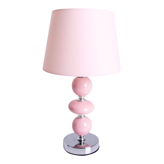 Keramik Tischleuchte "ARAGA" H: 36cm rosa