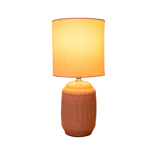 Keramik Tischleuchte "ERIDA" H: 30cm rosa