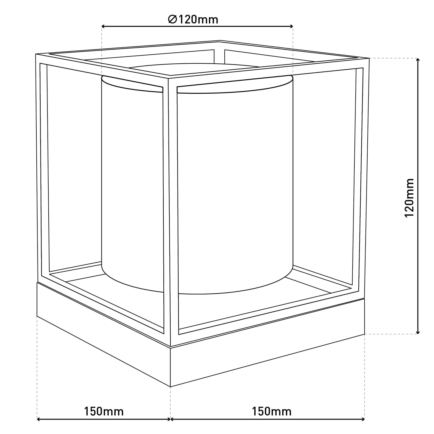 Tischleuchte "BETA" H: 17cm weiß