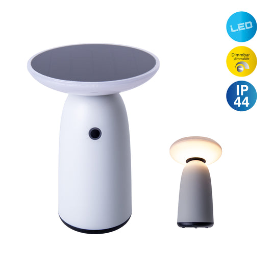 LED Solarleuchte "ADA" H: 22,5cm weiß