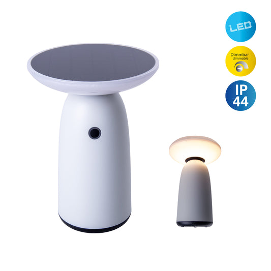 LED Solarleuchte "ADA" H: 22,5cm weiß