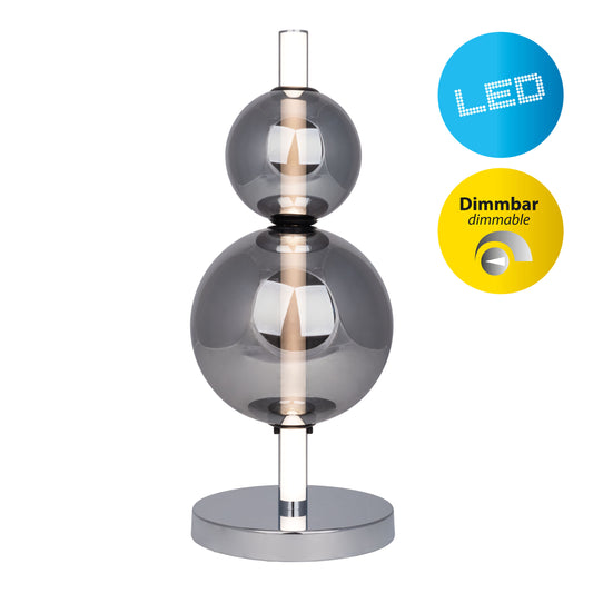 LED Tischleuchte "NOVA" H: 44cm chrom