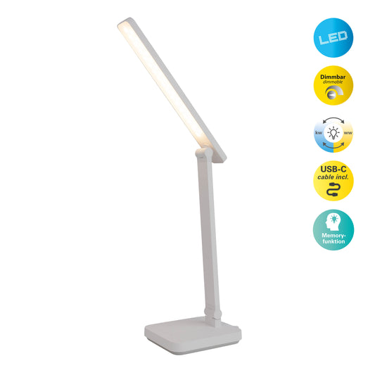 LED Tischleuchte "MOVER" H: 38cm weiß