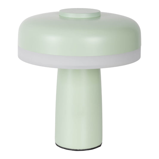Tischleuchten - Akku-/ Tischleuchte mint "PILU", Tischlampe im Scandi Style, aus Metall und Kunststoff in mint, 16,5 cm hoch, Ø 15 cm, inkl. LED dimmbar Akkubetrieb Akku- und Netzbetrieb Berührungssensor