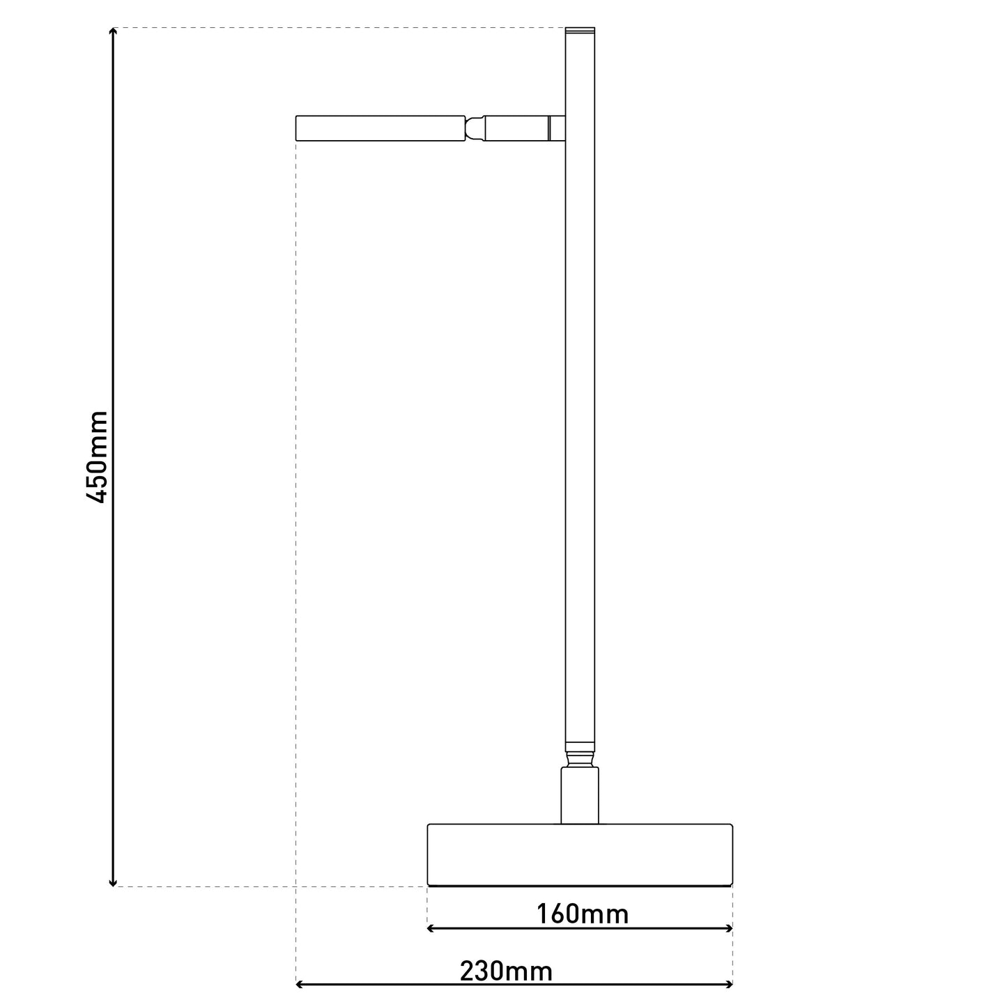 LED Akku-/ Tischleuchte "LUPA" H: 45cm almond