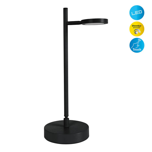 LED Akku-/ Tischleuchte "LUPA" H: 45cm schwarz