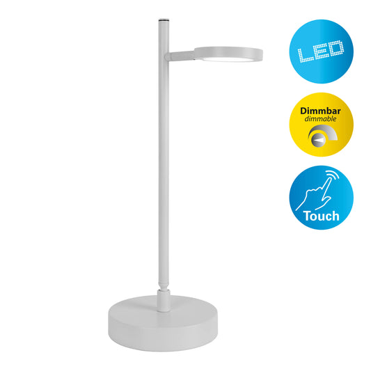 LED Akku-/ Tischleuchte "LUPA" H: 45cm weiß