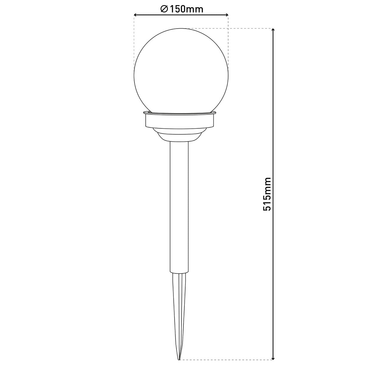 LED Außen Kugelerdspieß "BALL" D: 15 cm