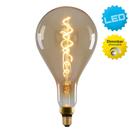 LED Leuchtmittel "DILLY MAX" E27 / 5 W H: 29cm amberfarben