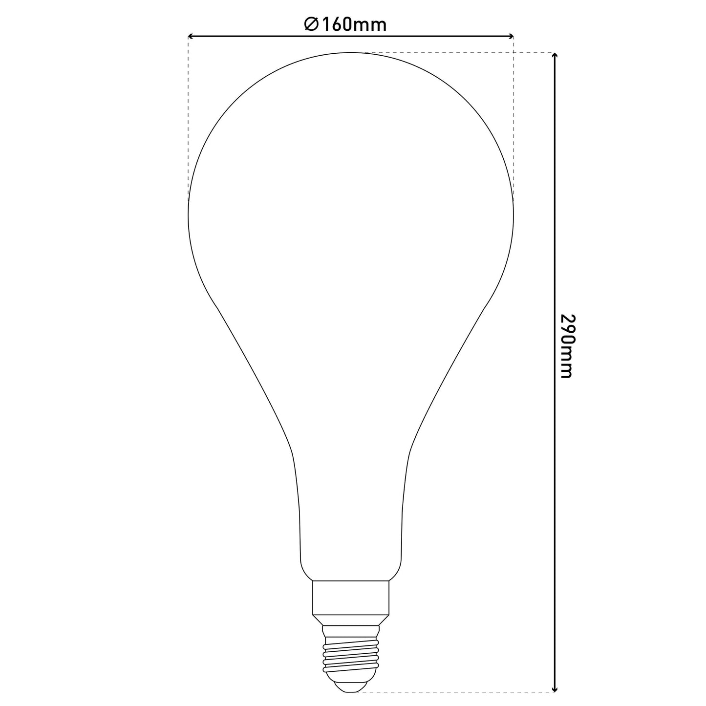 LED Leuchtmittel "DILLY MAX" E27 / 5 W H: 29cm amberfarben