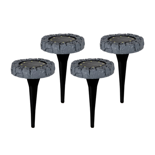 4er-Set LED Solar-/Bodenerdspieß "KIAN" Ø: 12 cm