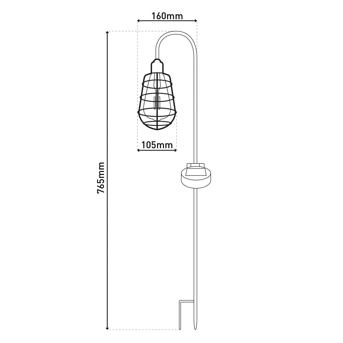 2er-Set LED Solar-/Erdspieß "GITTI" H: 76,5 cm