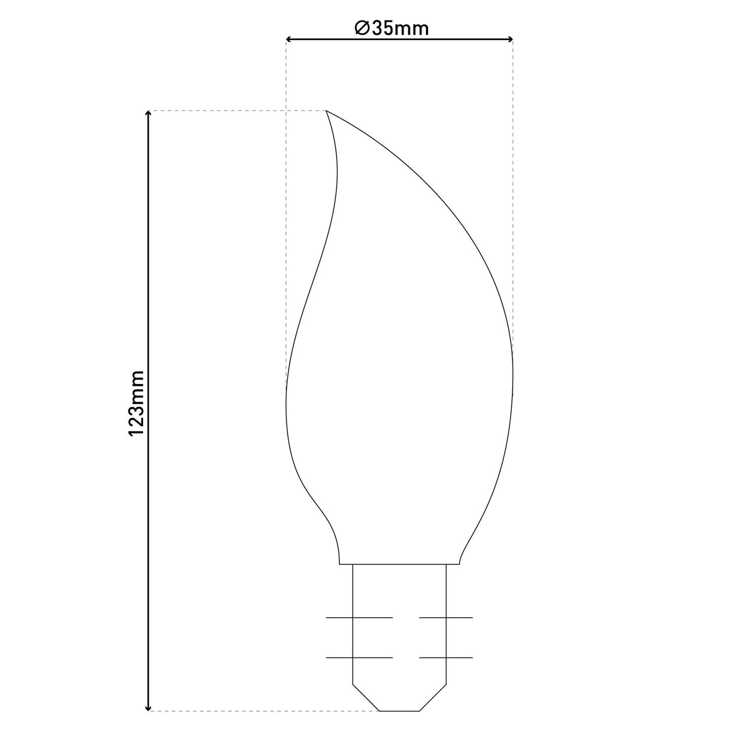 6er-Set LED-Kerze "Windstoß" E14 H: 12,3cm warmweiß