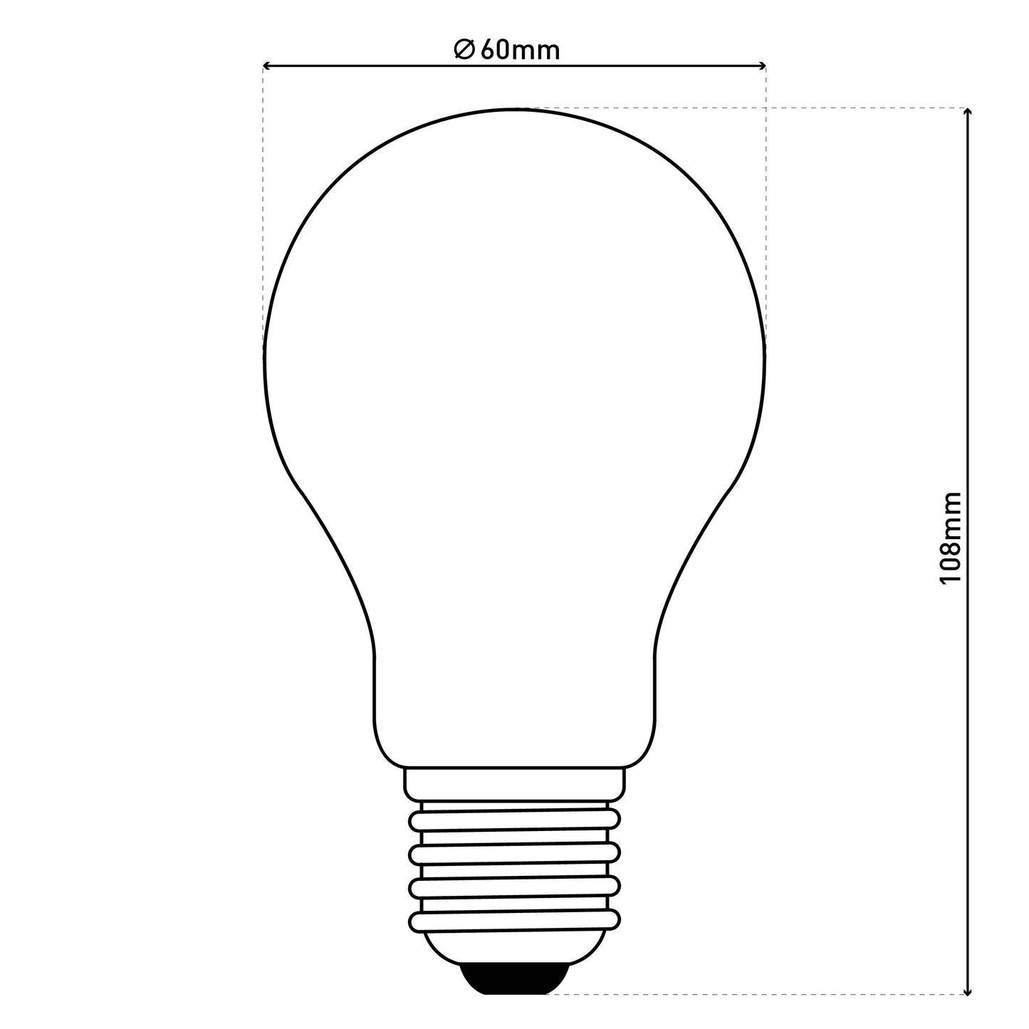 6er-Set LED Leuchtmittel "BOBS" E27/ 8W H: 10,8cm warmweiß