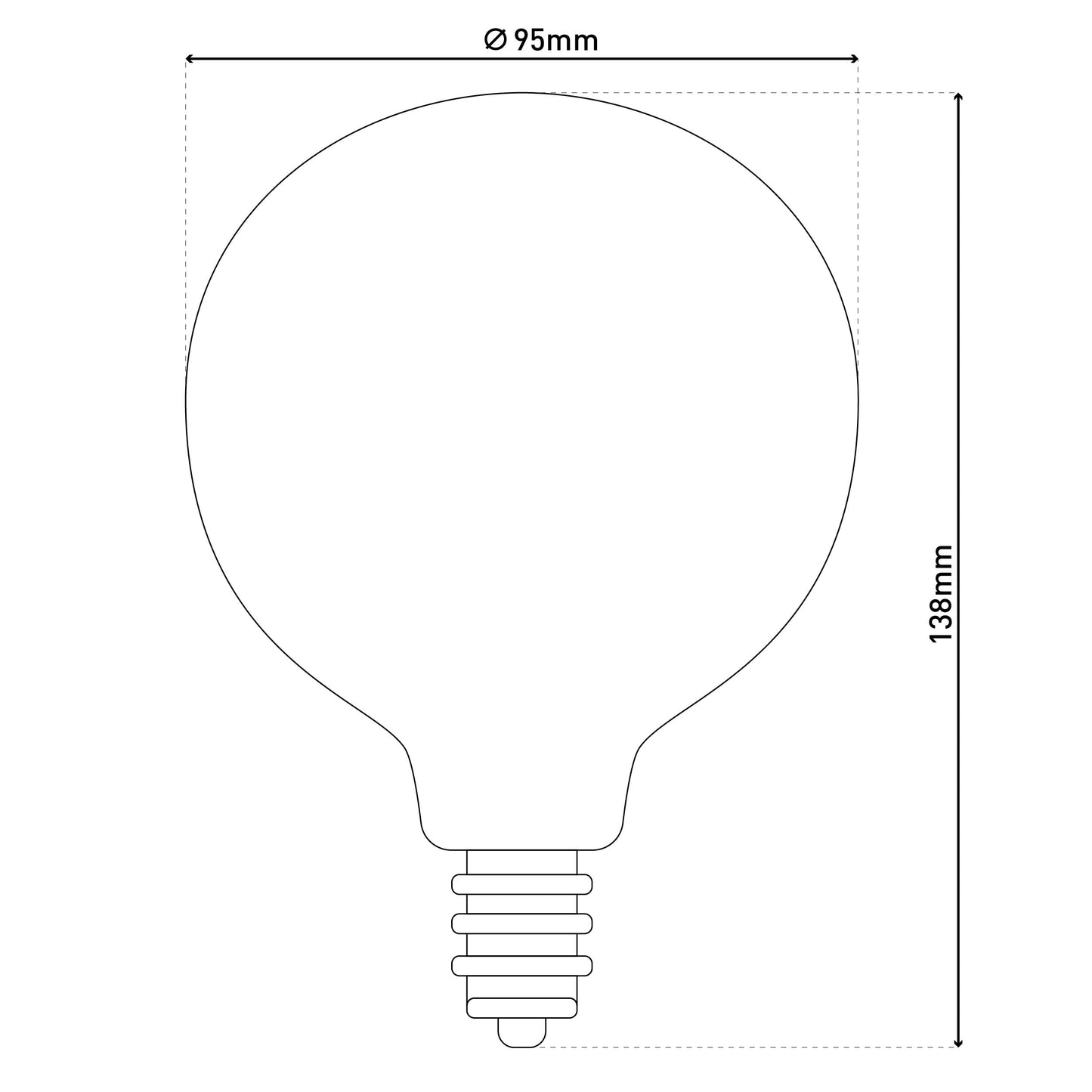 3er-Set LED Leuchtmittel "DILLY" E27 H: 13,5cm warmweiß