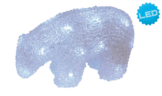 LED Dekoleuchte Eisbär L: 20cm weiß