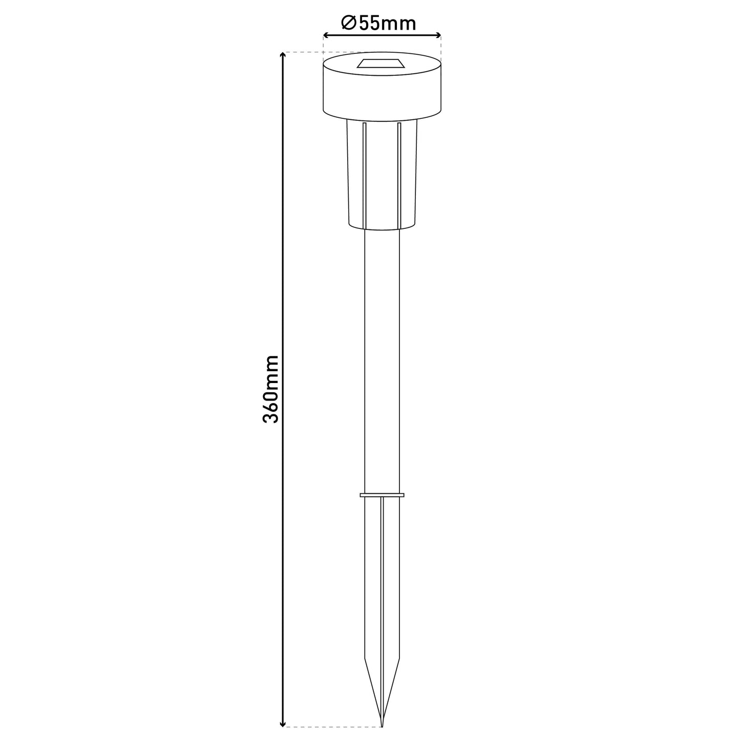 8er-Set LED Solar-/Erdspieß "EDDA"