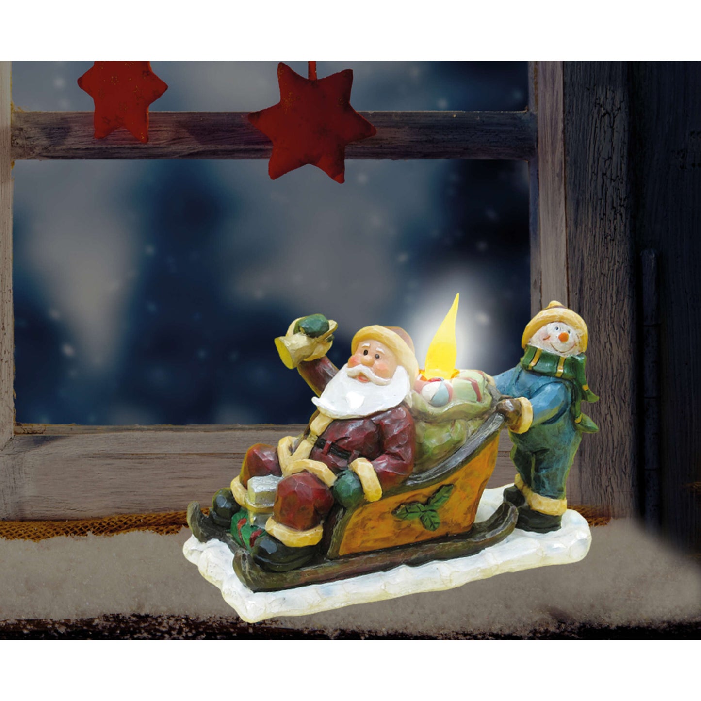 LED Weihnachtsmann und Schneemann