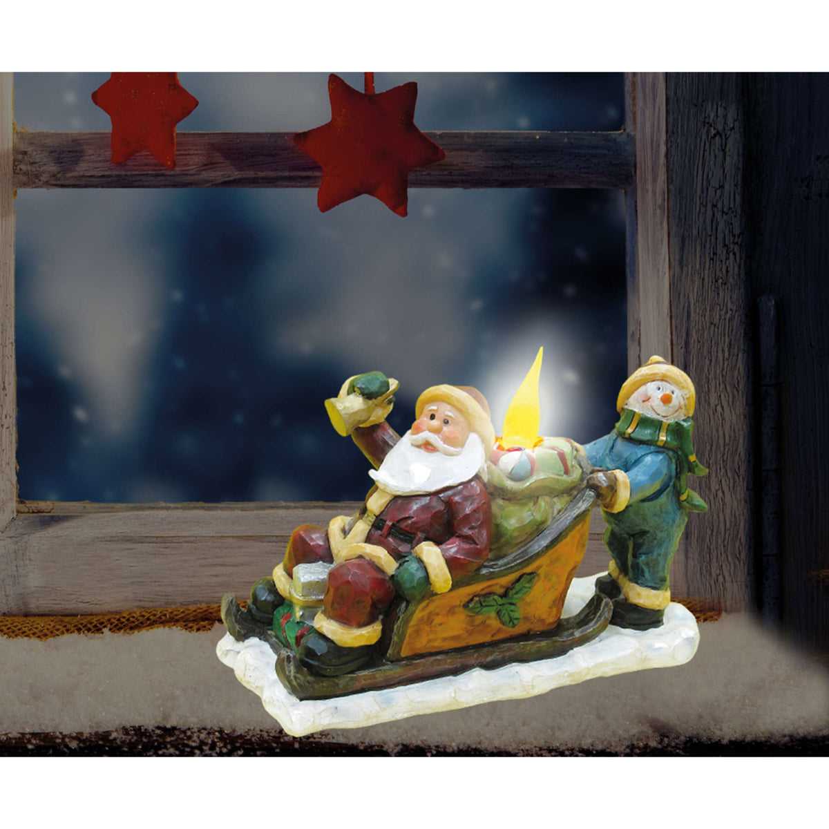 LED Weihnachtsmann und Schneemann