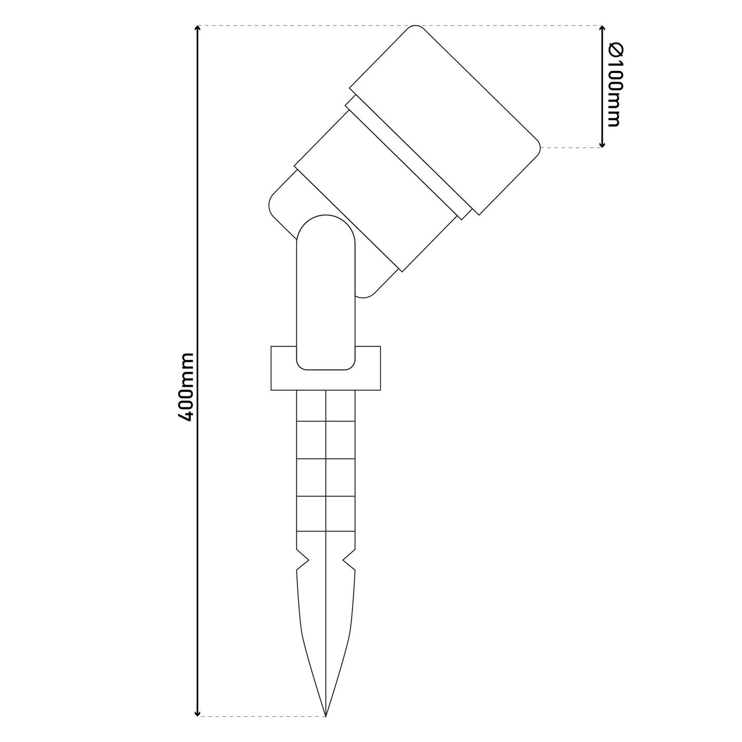 Effektbeleuchtung/Außenerdspieß mit Projektor H: 19,5cm