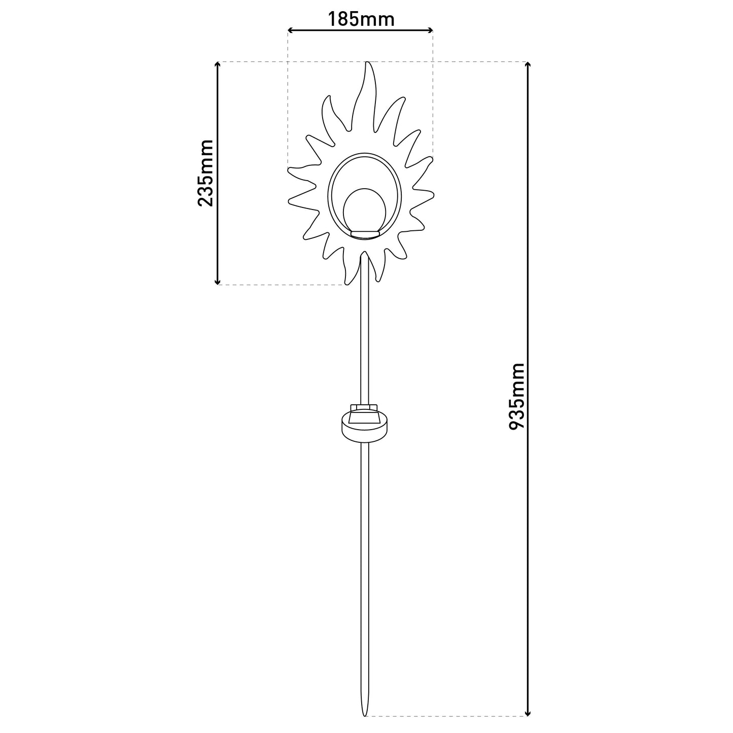 Solarspieß "SONNE" H: 93,5cm