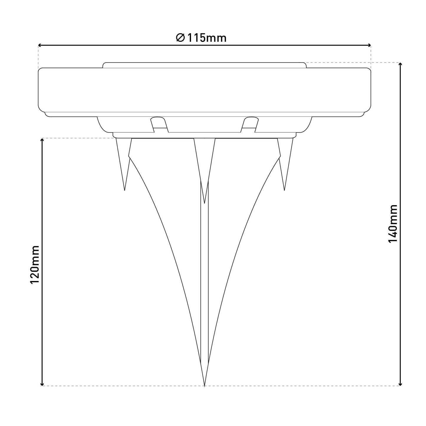 6er-Set LED Solar-/Bodenerdspieß "KIAN" Ø: 12 cm