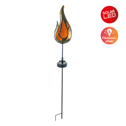 LED Solar Erdspieß "FLAMME" H: 84cm