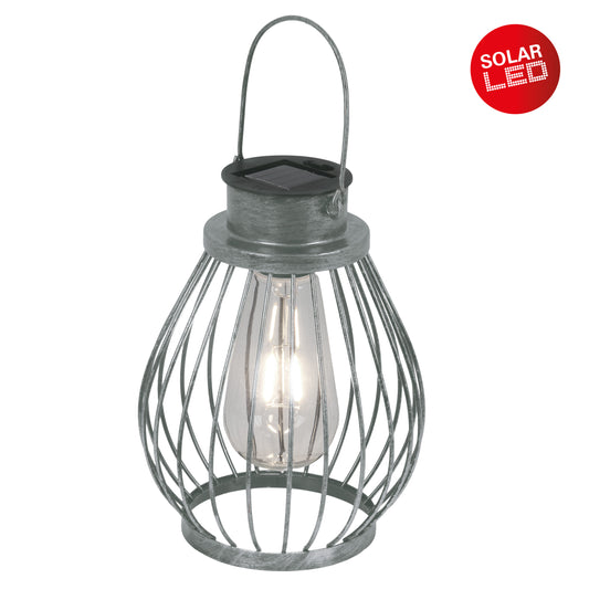LED Deko-/Solarleuchte "BALUBO" H: 21,5cm silber