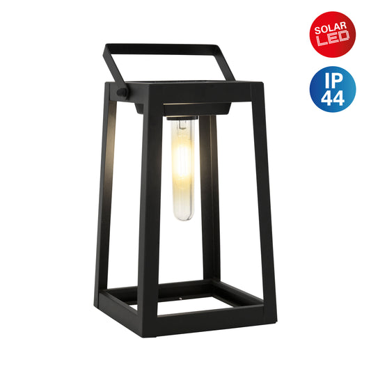LED Deko-/Solarleuchte H: 25,5cm schwarz