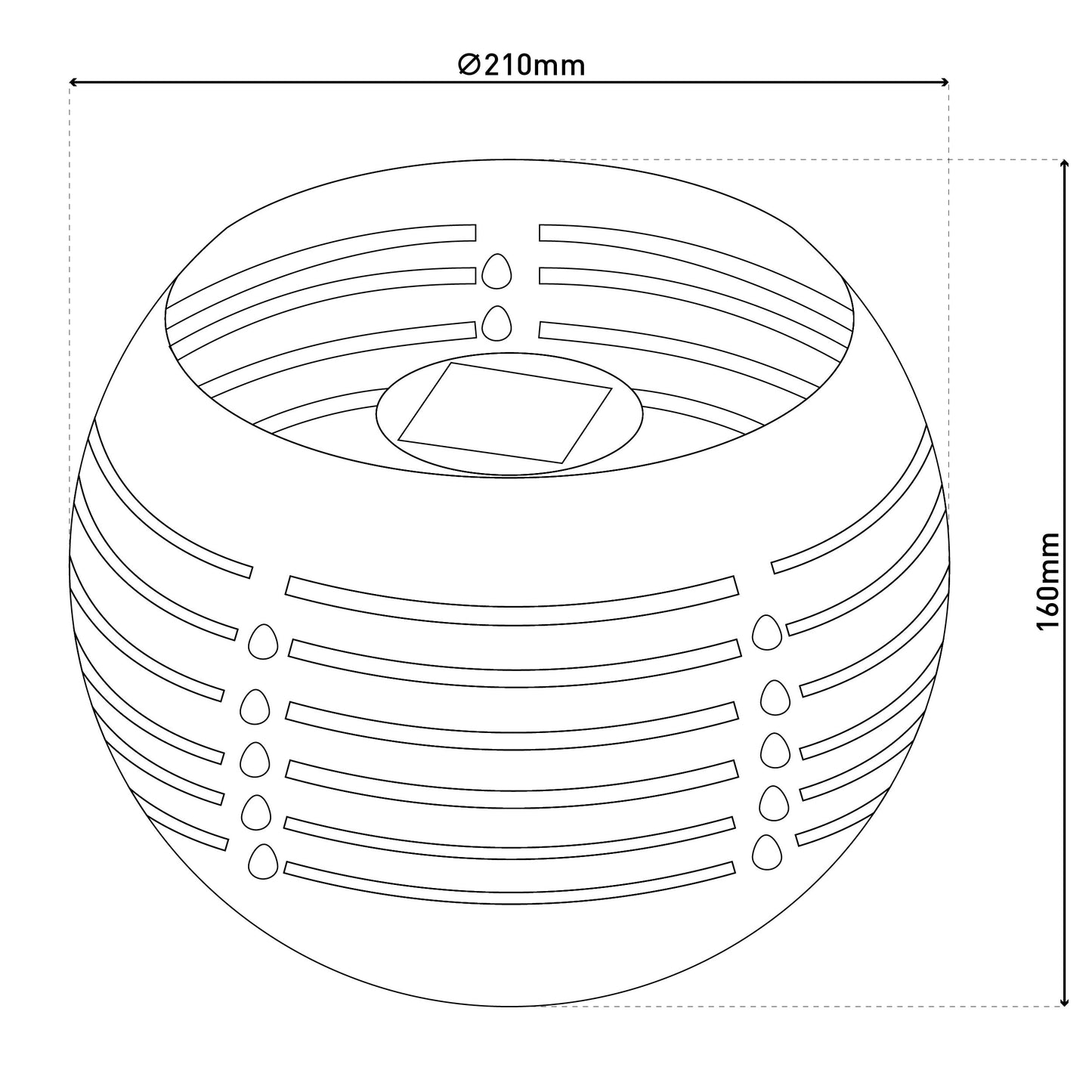 LED Deko-/Solar-/Tischleuchte H: 16cm