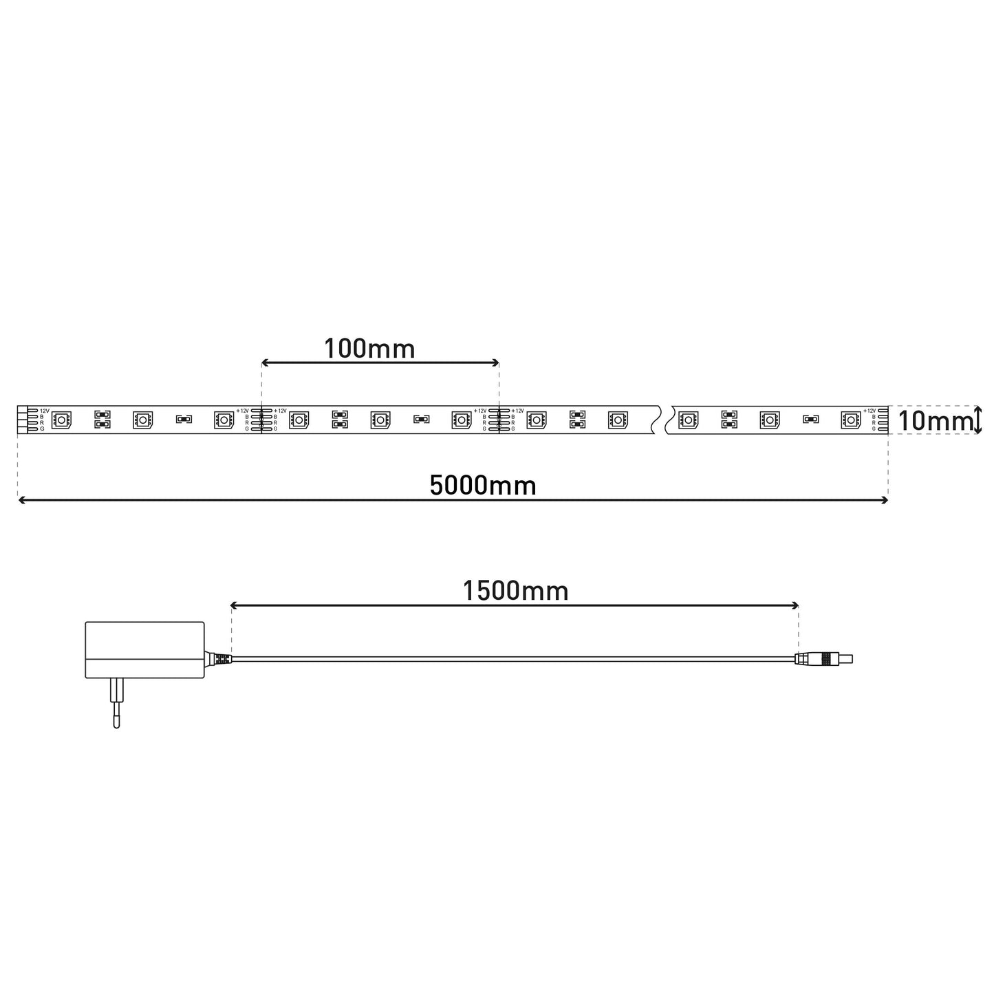 Tuya LED / RGB Stripe mit Bluetooth L: 500cm