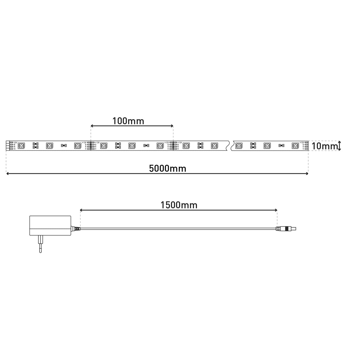 Tuya LED / RGB Stripe mit Bluetooth L: 500cm
