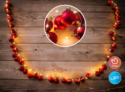 LED Outdoor Weihnachtslichterkette L: 240cm rot
