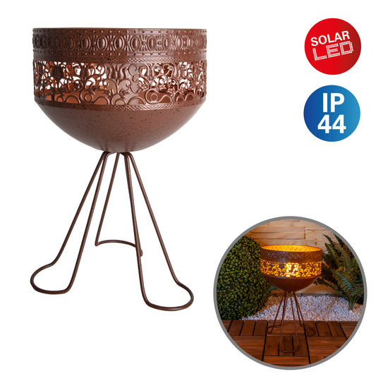 LED Deko-/Solarleuchte "ROME" H: 34,5cm inkl. Standfuß