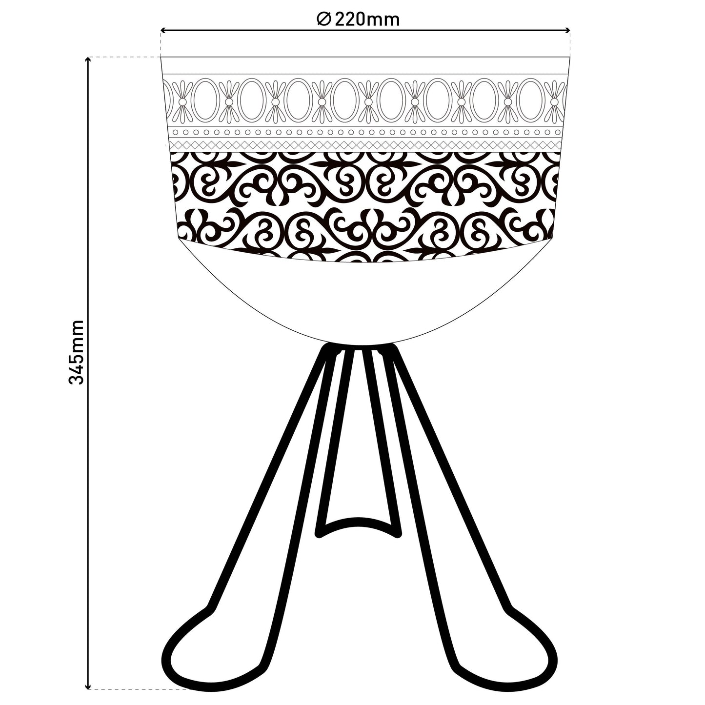 LED Deko-/Solarleuchte "ROME" H: 34,5cm inkl. Standfuß