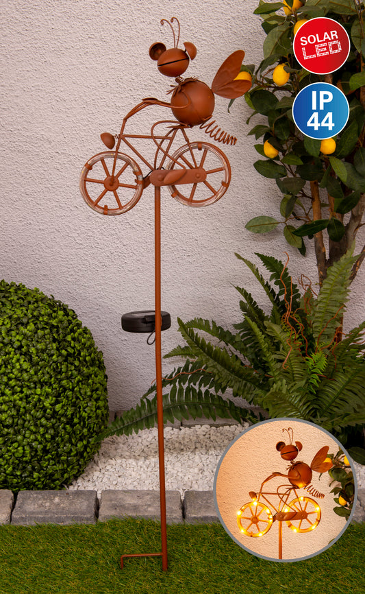LED-Solar Erdspieß "BORELLA" braun H:88cm