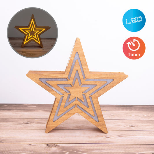 LED Weihnachtsdeko "STERN" H: 23cm