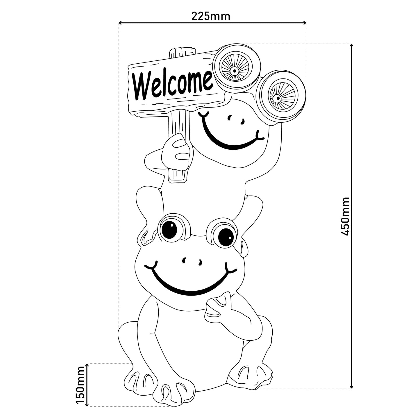 LED Solarleuchte "FROSCH" H: 45 cm