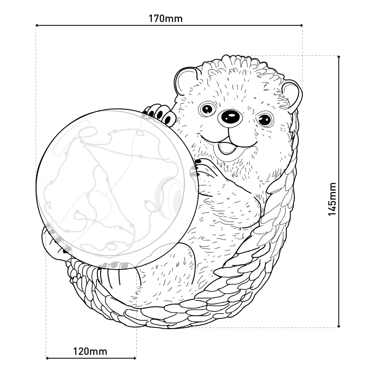 LED Solarleuchte "IGEL" H: 14,5cm