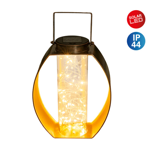 LED Solarleuchte "FAIRYLIGHT" H: 26cm gold/messing