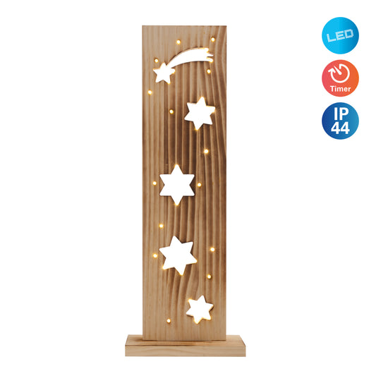 LED-Holz-Dekoleuchte "STERNE"