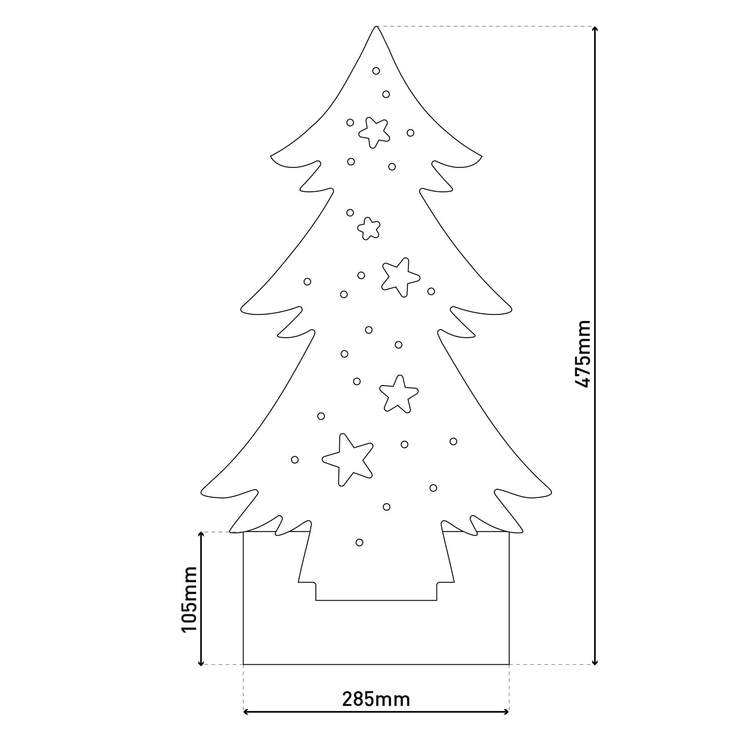 LED Holz-/Dekoleuchte "TANNENBAUM" H:47cm natur