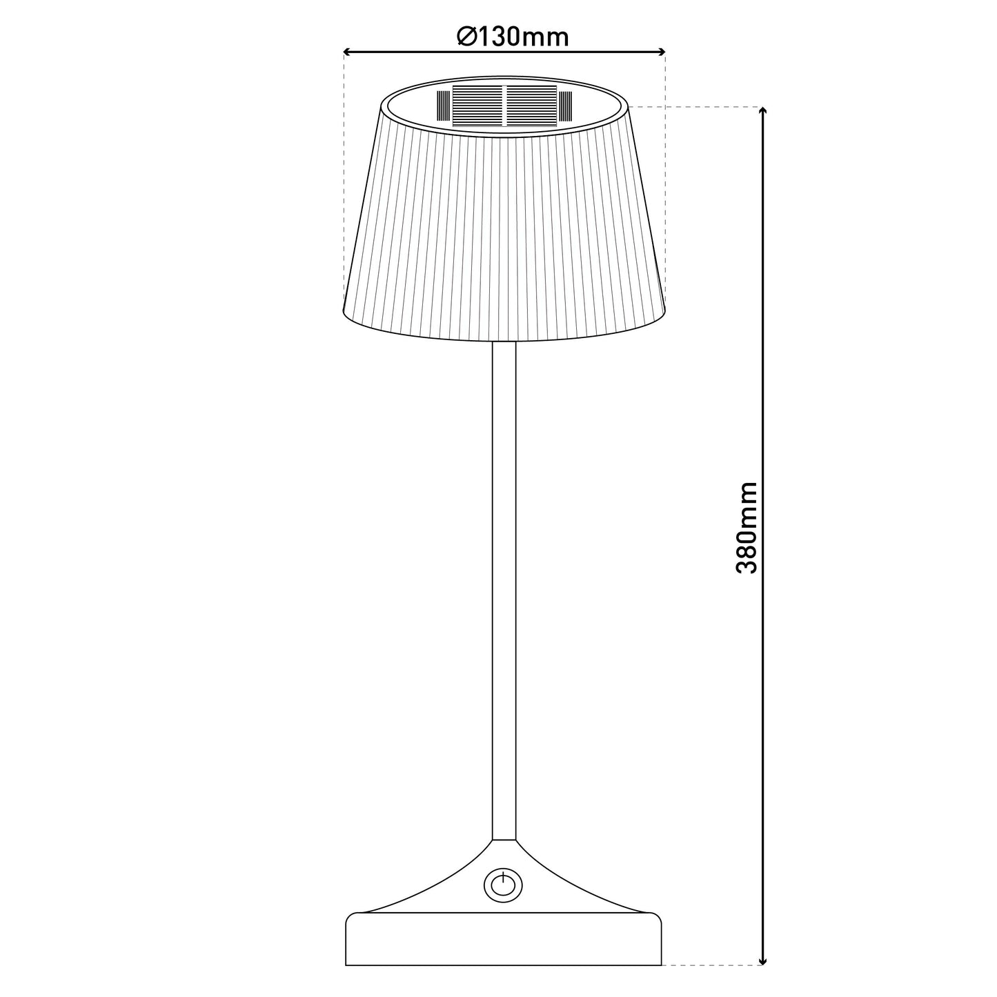 LED / CCT Solar-/ Akkutischleuchte "EMMI" H: 38cm schwarz