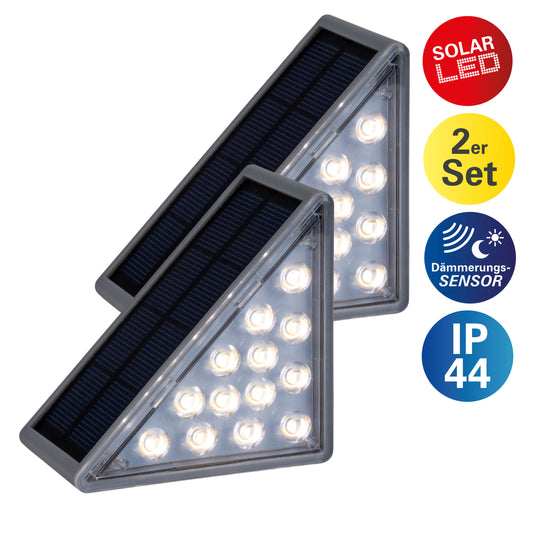 2er-Set Solar-/Treppenleuchte "SCALA"