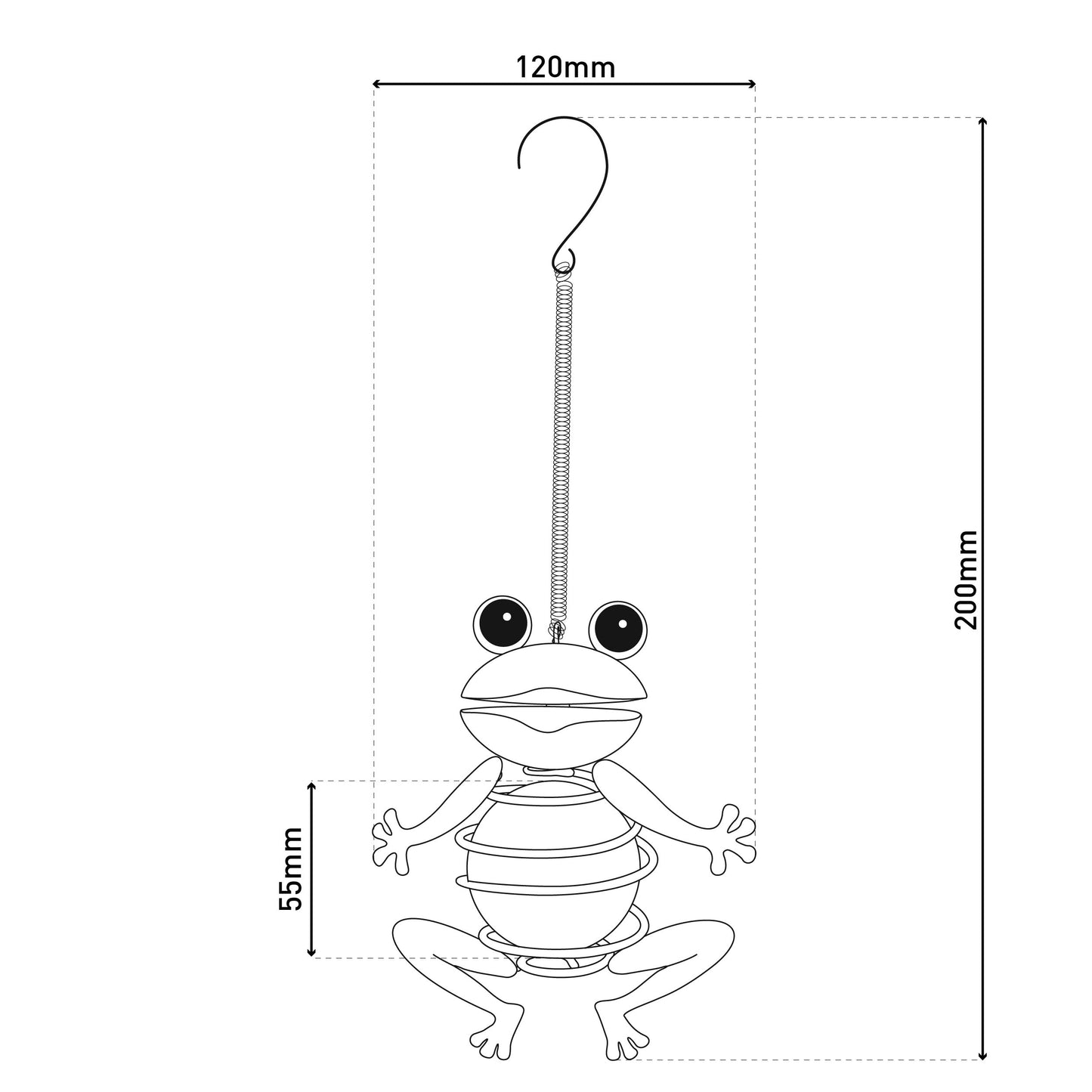 2er-Set Solar-/Deko-/Hängeleuchte "FROSCH" H: 20cm