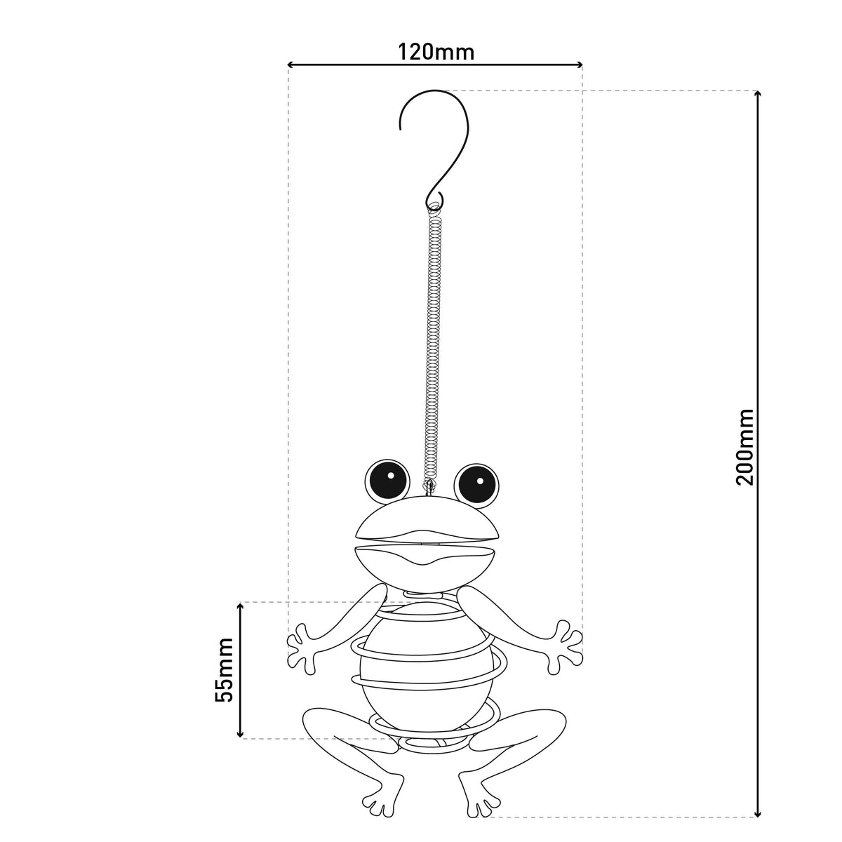 2er-Set Solar-/Deko-/Hängeleuchte "FROSCH" H: 20cm