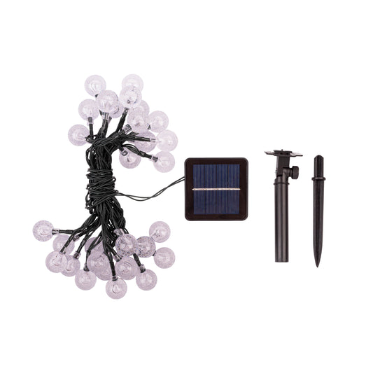 Solar-/Lichterkette "BECUL" inkl. Fernbedienung - 935 cm lang, im Modern Style, aus Kunststoff, schwarz, 50 LED für den Außenbereich Timerfunktion Fernbedienung