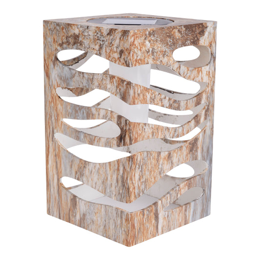 LED Deko/Solarleuchte "HILDA" L/B: 12,3cm silber Dämmerungssensor Schiebeschalter