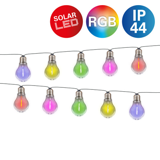 10er LED Solar-/Außen-/Lichterkette "LINDA" L: 370cm